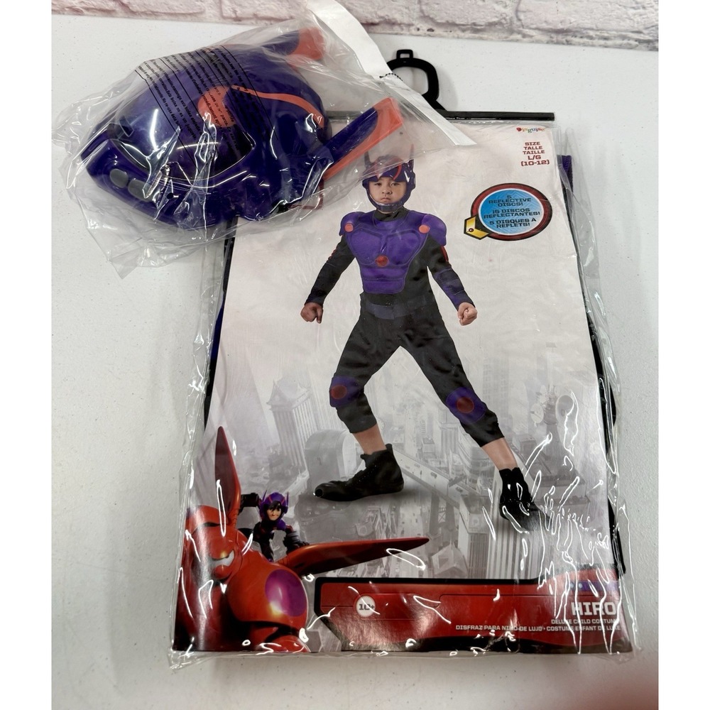 2015 Big Hero 6 Hiro Deluxe Costume Size Large (10-12) Disguise *BRAND NEW* Mask